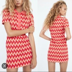 Zara pink polo dress